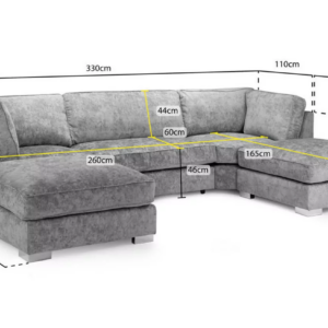 Bishop Truffle U Shape Corner Fullback Sofa