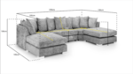Bishop U Shape Corner Scatterback Sofa