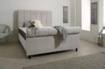 Lilly Panelled Upholstered Sleigh Bed