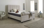 Lilly Panelled Upholstered Sleigh Bed